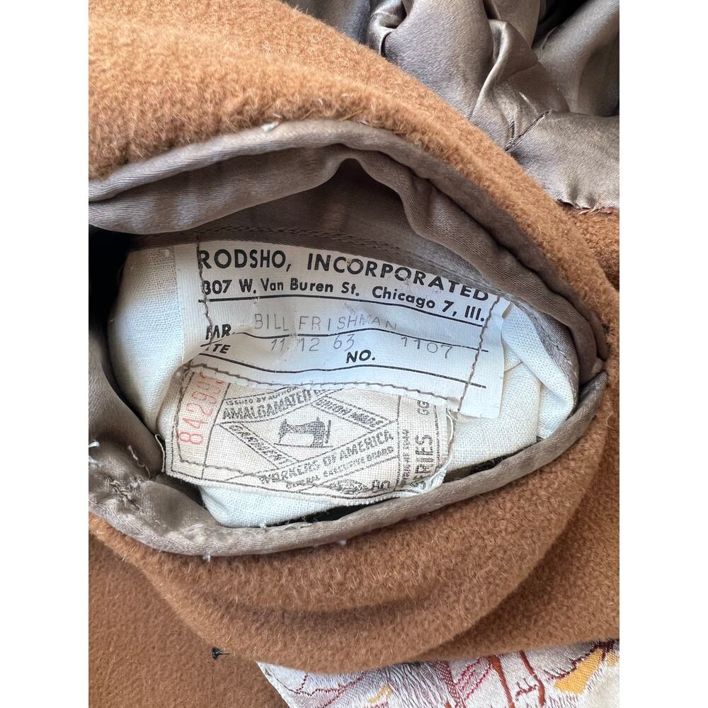 EXTREMELY RARE 1963 Vintage Stroock Vicuna Trench Overcoat Scarf Collectible JL - Picture 13 of 16